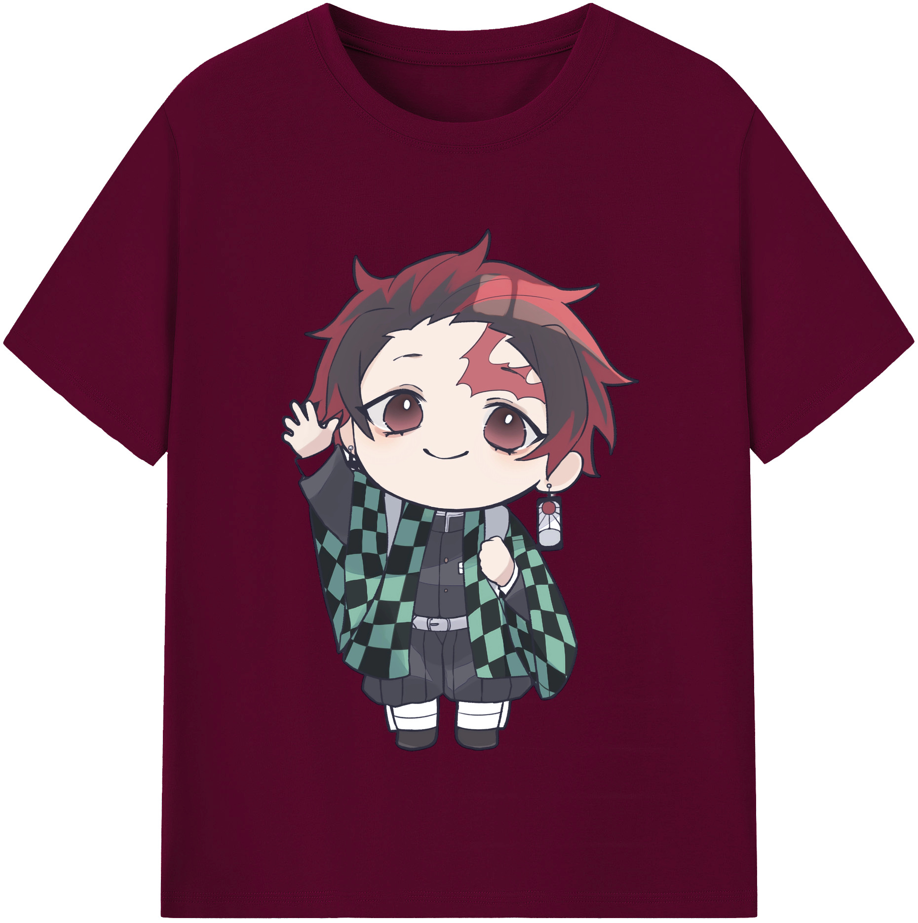（画像用） 鬼滅の刃 竈門 炭治郎／かまど たんじろう Kamado Tanjirou レディースカジュアルプリントTシャツ（綿100％）